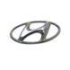 Купить Эмблема Hyundai 150х75 мм (2 направляющие и скотч) Хром (Завод) 89555 Эмблемы на иномарки