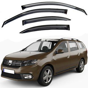 Купить Дефлекторы окон ветровики для Renault Logan II 2012-2020 Универсал на скотче (Acrylic) AMR13114 94997 Дефлекторы окон Renault