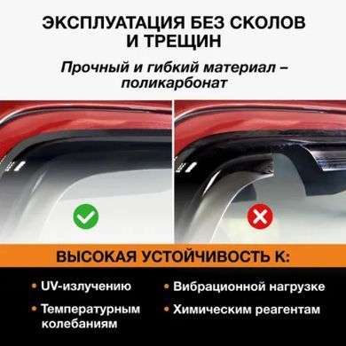 Купити Дефлектори вікон вітровики дляSkoda Octavia A4 Tur 1997-2012 Liftback Хетчбек Гнучкі (Acrylic) 86932 Дефлектори вікон Skoda