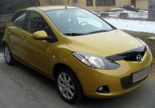 Купить Дефлектор капота мухобойка Mazda 2 2008- 7070 Дефлекторы капота Mazda