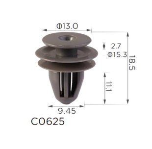 Купить Клипса крепления обшивки дверей молдинг Honda Acura 91560-SP0-003 91560-S7A-003 (C0625) 73229 Фиксатор дверного типа