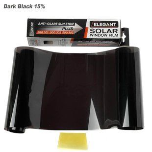 Купити Тонувальна плівка для лобового скла 20х150 см Dark black 15% (EL 500 301) 33867 Плівка тонувальна