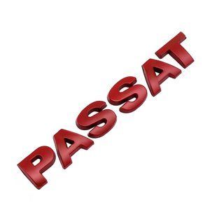 Купить Эмблема надпись Passat метал (прямые буквы) 115х16 мм Красная на скотче 17803 89030 Эмблема надпись на иномарки