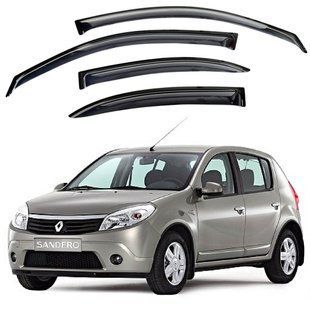 Купить Дефлекторы окон ветровики для Renault Sandero 2009-2014 на скотче (Acrylic) AMR11309 94998 Дефлекторы окон Renault