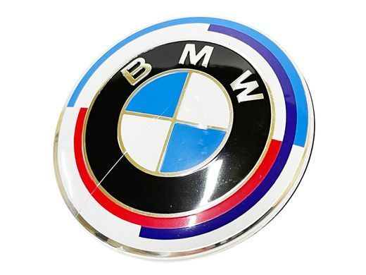 Купить Эмблема капота Bmw Бмв юбилейная 50 лет ф82мм (между штырями 56мм) ОЕМ 51148132375 1 СОРТ 90282 Эмблемы на иномарки