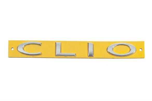 Купить Эмблема надпись CLIO (надпись НИЗКАЯ) Хром 192х25 мм на скотче ПХ 172.73 88433 Эмблема надпись на иномарки