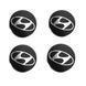 Наклейка на ковпак Hyundai 90 мм чорний 4 шт