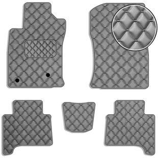 Купити Килимки в салон Екошкіра для Toyota Prado 120 2002-2010 Сірі 5 шт (Rombus) 68517 Килимки для Toyota