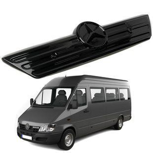 Купити Зимова накладка на радіаторні грати Mercedes Sprinter CDI 2000-2006 / Великі грати без рамки / Глянець FLY 8100 Зимові накладки на решітку радіатора
