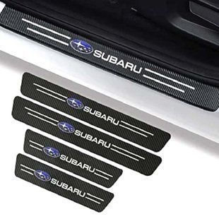 Купити Захисна плівка накладка на пороги для Subaru Чорний Карбон 4 шт 74725 Захисна плівка для порогів та ручок