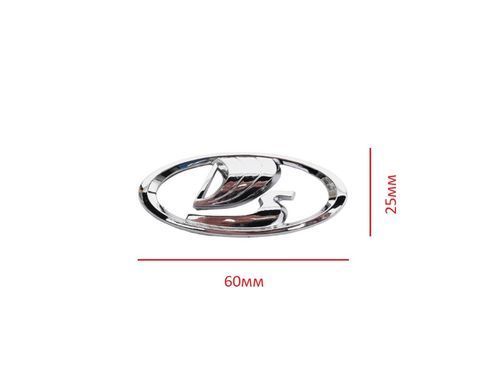Купити Емблема керма ВАЗ Lada Чорна 43х18 мм Пластикна скотче (Завод) 88531 Емблеми на іномарки