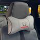 Купить Подушка на подголовник с логотипом Honda Экокожа 3D Цветной лого Серые-Серый кант 1 шт 91858 Подушки на подголовник - под шею - 1 фото из 4