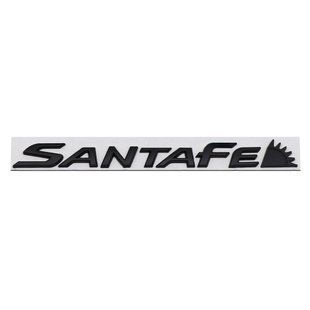 Купить Эмблема надпись SantaFe для Hyundai Черная 25х240 мм металл на скотче (Завод) 89546 Эмблема надпись на иномарки
