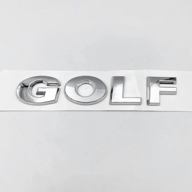 Купить Эмблема надпись GOLF Гольф для Volkswagen Хром 121x26 мм на скотче (Завод) 88440 Эмблема надпись на иномарки