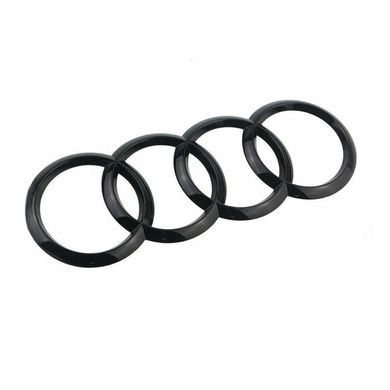 Купити Емблема задня Audi Чорна Глянець 202х73 мм Плоска на скотчі (Завод) 88666 Емблеми на іномарки