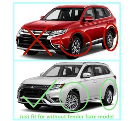 Купить Брызговики для Mitsubishi Outlander 2012-2016 Europe USA (без расширителей арок) комплект 4 шт (BMTOT1321) 1276 Брызговики Mitsubishi