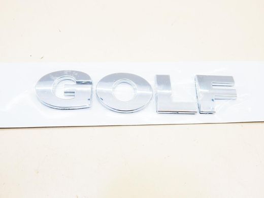 Купить Эмблема надпись GOLF Гольф для Volkswagen Хром 121x26 мм на скотче (Завод) 88440 Эмблема надпись на иномарки
