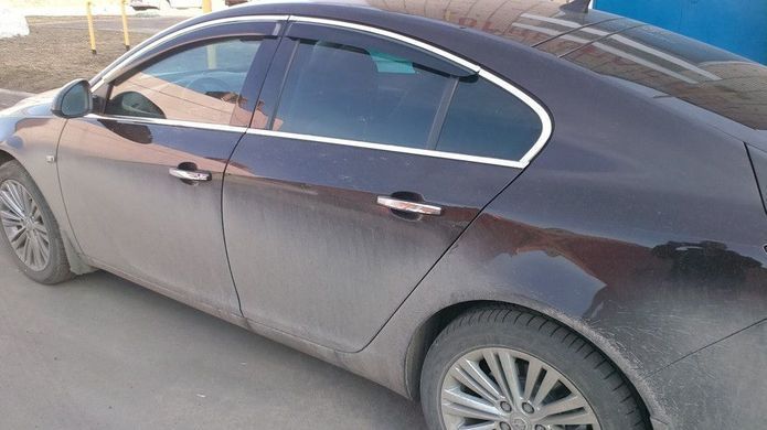 Купить Дефлекторы окон ветровики Opel Insignia 2009- HB С Хром Молдингом 35876 Дефлекторы окон Opel