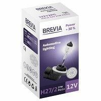 Купить Автолампа галогенная Brevia + 30% / H27/2 / 27W / 12V / 1 шт (12272PC) 38233 Галогеновые лампы Brevia