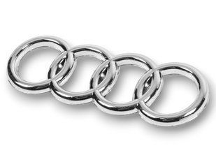 Купити Емблема Audi 80/90 (1987-1996р) Хром 137х45 мм (на скотчі) 4438537422ZZ 90120 Емблеми на іномарки
