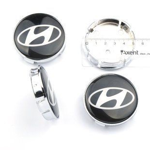 Купить Колпачки в диски Hyundai 60х55 мм / Черные 4 шт 32794 Колпачки на титаны