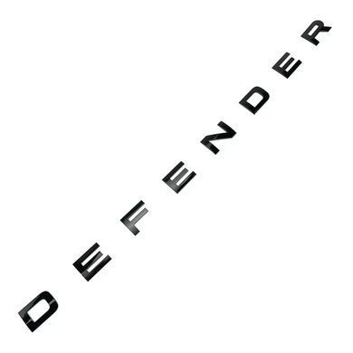 Купить Эмблема надпись передняя Defender для Land Rover (Черная) 720х35 мм (на скотче) LR130857 90012 Эмблема надпись на иномарки