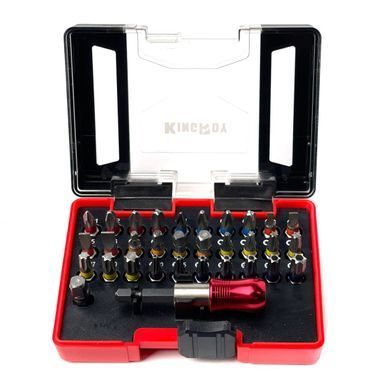 Купить Набор бит Шестигранники и Звездочки Hex Torx KING STD 32 предметов Оригинал (32082) 57842 Наборы инструментов
