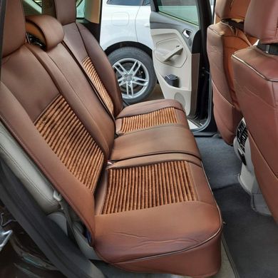 Купити Авточохли універсальні кави FULL 5D екокожа замша 8960  Майки для сидінь закриті