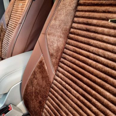 Купити Авточохли універсальні кави FULL 5D екокожа замша 8960  Майки для сидінь закриті