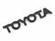 Купить Эмблема надпись Toyota глянцевая Черная 115х20 мм Пластикна скотче (логотип шиильдик) (Завод) 88538 Эмблема надпись на иномарки - 1 фото из 3