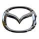 Купить Эмблема решетки Mazda Хром 140х110мм пластик (на защелках) 90364 Эмблемы на иномарки - 1 фото из 2