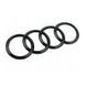 Купити Задня емблема Audi Чорна Глянець 185х65 мм на скотчі (Завод) 88667 Емблеми на іномарки - 3 фото из 5