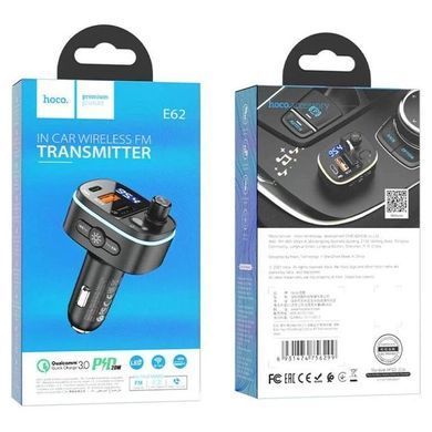 Купить Автомобильный FM модулятор (трансмиттер) Hoco E62 2хUSB + Type-C FM 2/24V 101141 FM Трансмиттеры (Модуляторы)