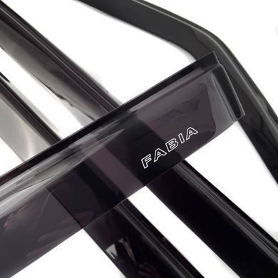 Купить Дефлекторы окон ветровики Skoda Fabia 2007-2014 Скотч 3M Voron Glass 44777 Дефлекторы окон Skoda