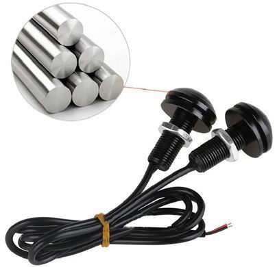 Купити LED Денні ходові вогні ДХО очі на скотчі D20 мм 1.5W 12V Білі 2 шт 8382 Денні Ходові Вогні (ДХО)