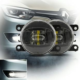 Купити Протитуманні фари для Renault 12V 10W 900Lm 3 лінзи FOG Універсальні 2 шт (RN-198-LED 2in1) 101161 Протитуманні фари модельні Іномарка