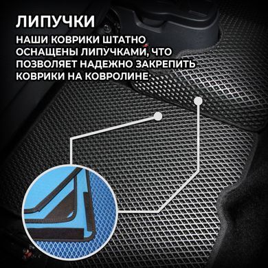 Купить Коврики в салон EVA для Ford Focus II 2004-2010 (Металлический подпятник) Бежевые 5 шт 63021 Коврики для Ford