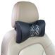 Купити Подушка на підголовник з логотипом Peugeot екошкіра Чорна 1 шт 9872 Подушки на підголовник - під шию