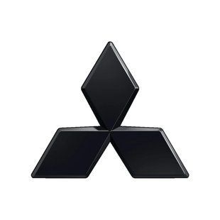 Купити Емблема Mitsubishi 117х102 мм Чорна Пластикна скотче (Завод) 89253 Емблеми на іномарки