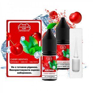 Купить Жидкость Самозамес Flavorlab Disposable Puff 10мл 50мг Cherry menthol Вишня ментол 79856 Жидкости FL
