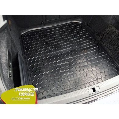 Купить Автомобильный коврик в багажник Skoda SuperB 2015- Liftback / Резино - пластик 42364 Коврики для Skoda